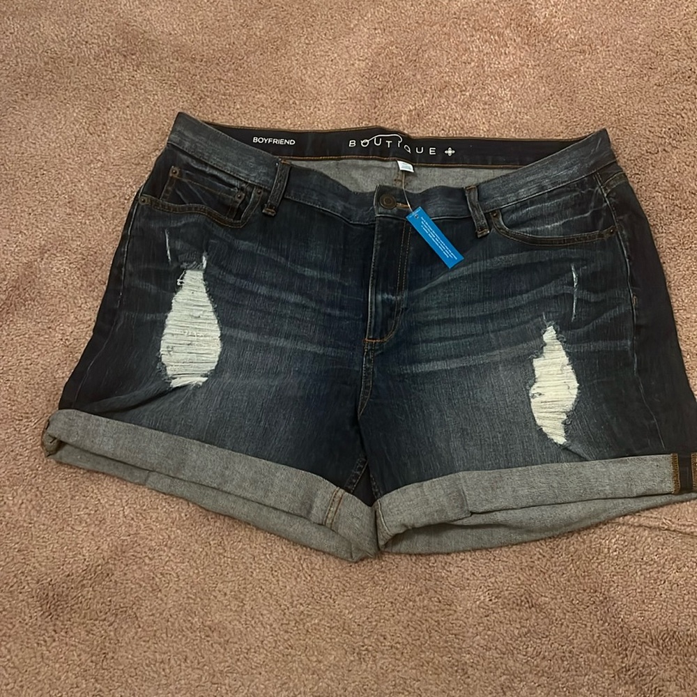 Boyfriend style blue jeans